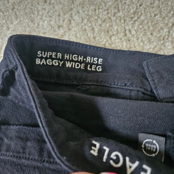 American Eagle AE Super High Rise Baggy Wide Leg 2L - Picture 3 of 8